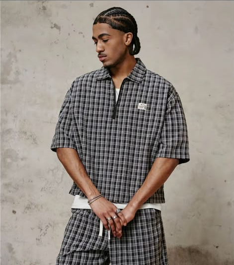 Checked Quarter-Zip Set