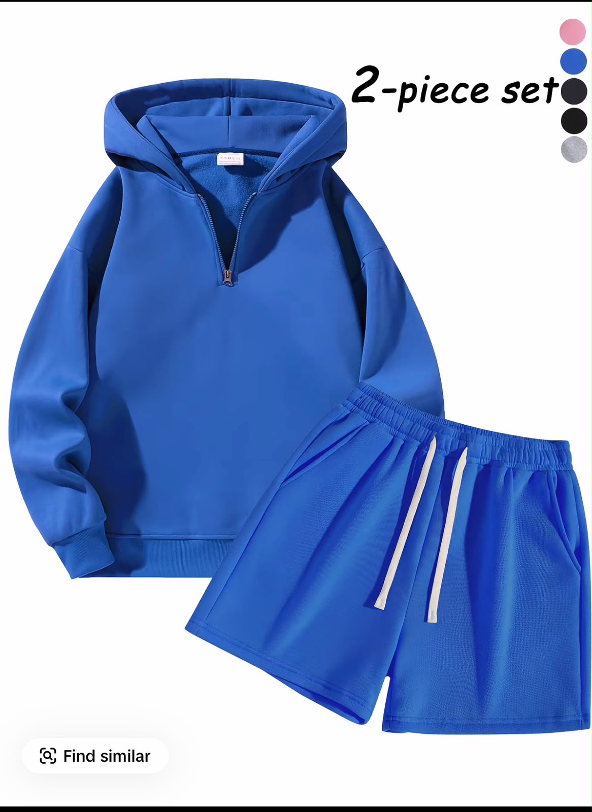 Half-Zip Hoodie Set
